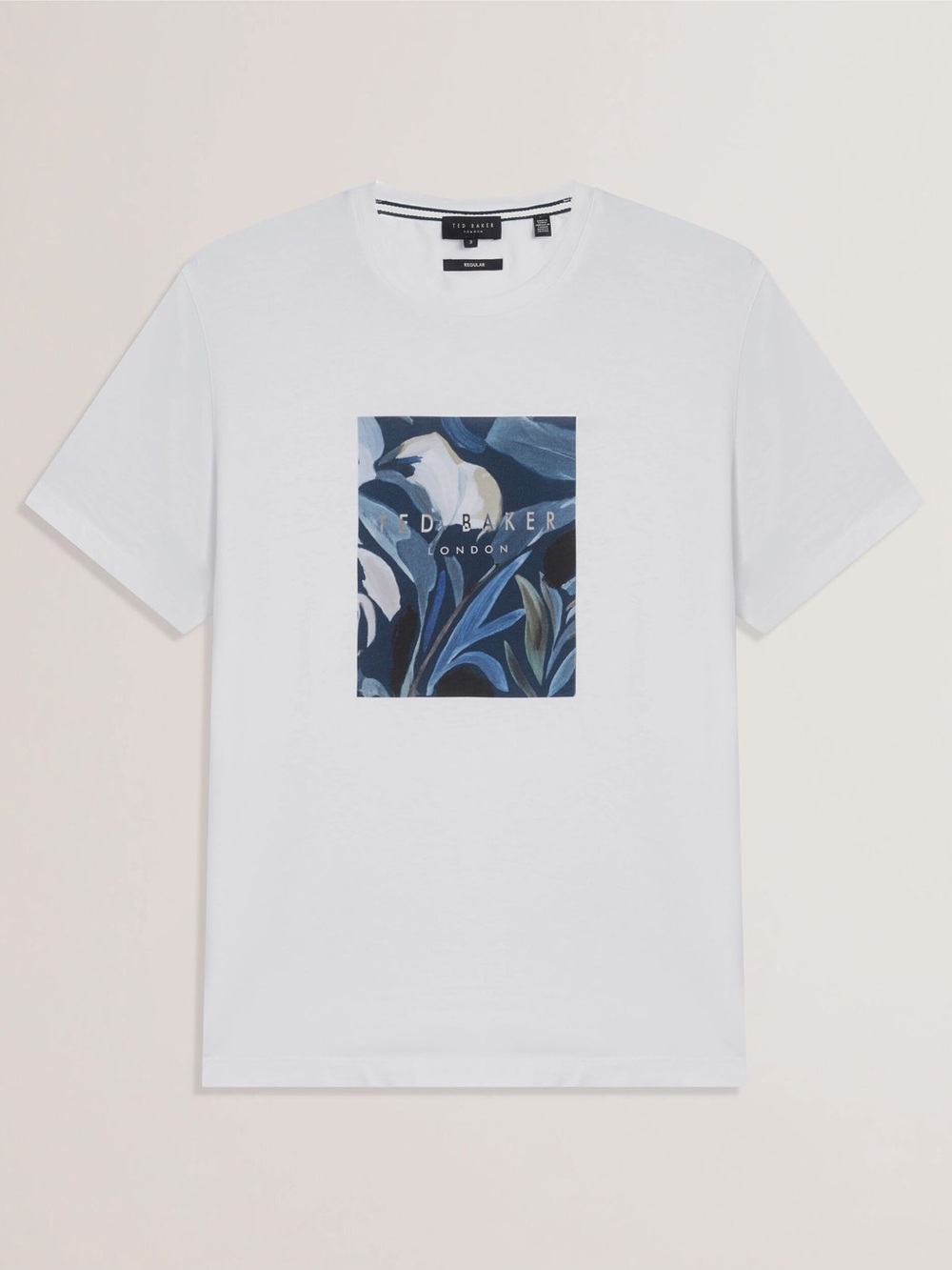 Ted Baker Justino Short Sleeve Box Print Graphic T-Shirt Size Large